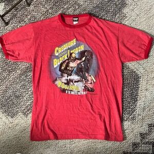 Vintage 2005 Creature From‎ The Black Lagoon Ringer T-Shirt Men's L Red